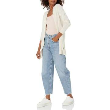 Amazon Essentials Women's Lightweight Open-Front Cardigan Sweater (Available in Plus Size), Oatmeal Heather, Medium