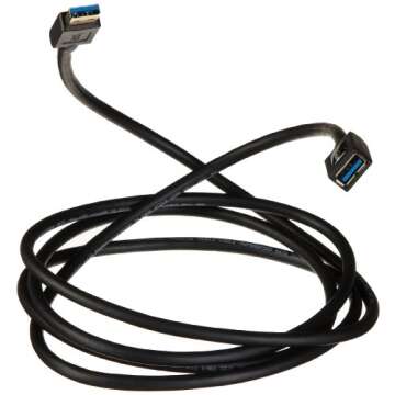 Amazon Basics USB-A 3.0 Extension Cable, 4.8Gbps High-Speed, Male to Female Gold-Plated Connectors, ...