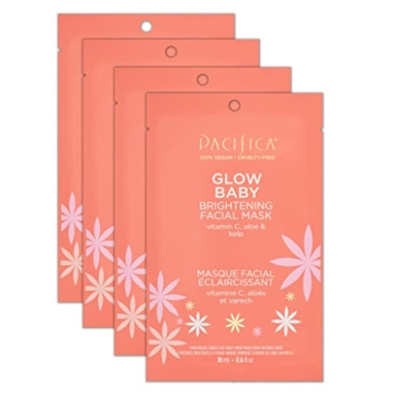 Pacifica Beauty Glow Baby Brightening Facial Mask, Skincare, Vitamin C, Aloe, Kelp, Fine Lines, Wrin...