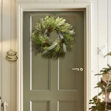 Decorbyhannah 20 Inch Prelit Christmas Wreath for All Occasions