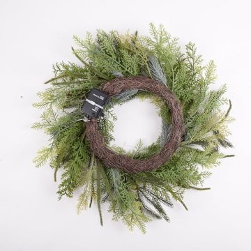 Decorbyhannah 20 Inch Prelit Christmas Wreath for All Occasions