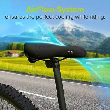 VELMIA Comfortable Memory Foam Bike Seat for All Riders