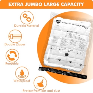 Space Saving Vacuum Storage Bags with Hand Pump for All