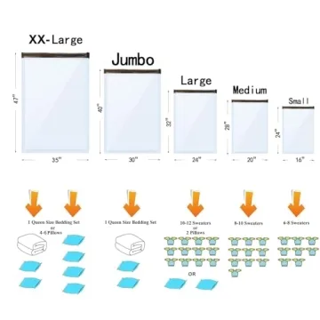 Space Saving Vacuum Storage Bags with Hand Pump for All