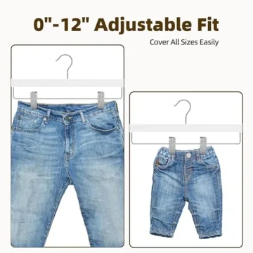 Premium Wooden Pants Hangers - Space Saving & Adjustable