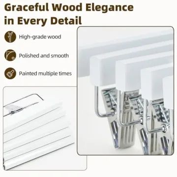 Premium Wooden Pants Hangers - Space Saving & Adjustable