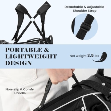 Lightweight Tangkula Golf Stand Bag with 4 Pockets