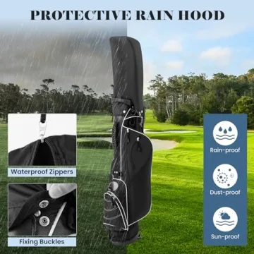 Lightweight Tangkula Golf Stand Bag with 4 Pockets