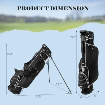 Lightweight Tangkula Golf Stand Bag with 4 Pockets