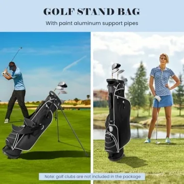 Lightweight Tangkula Golf Stand Bag with 4 Pockets