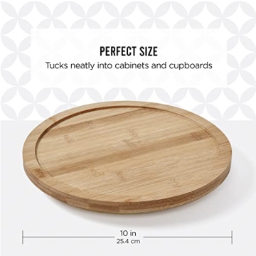 Shop 10-Inch Copco Bamboo Wood Lazy Susan for Home Organization
