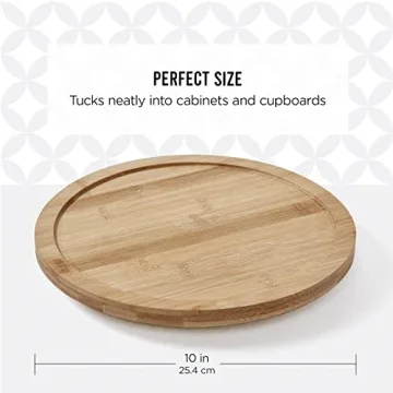 Shop 10-Inch Copco Bamboo Wood Lazy Susan for Home Organization