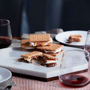 Libbey Urban Story Wood and Marble Flip Tray for Entertaining