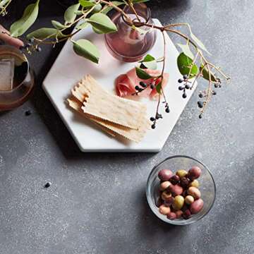 Libbey Urban Story Wood and Marble Flip Tray for Entertaining