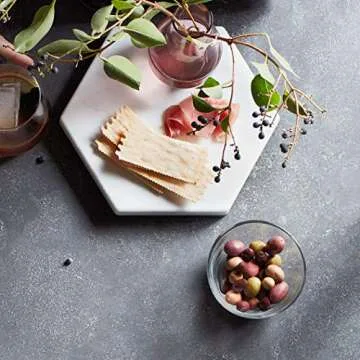 Libbey Urban Story Wood and Marble Flip Tray for Entertaining