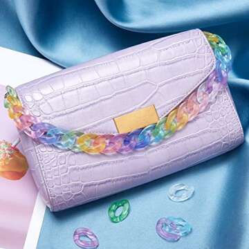 PH PandaHall 200 pcs Acrylic Linking Rings, 10 Colors Quick Link Connectors Anti-Lost Keeper Holder Strap Ring for Earring Necklace Jewelry Eyeglass Chain DIY Craft Making