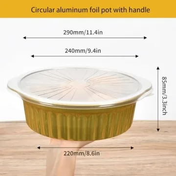 SuiXinCook Gold Aluminum Foil Pans for Cooking & Baking