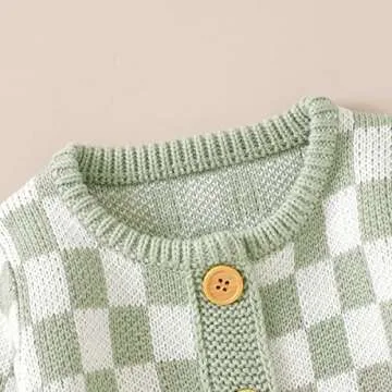 SAYOO Unisex Baby Knitted Romper for Boys and Girls