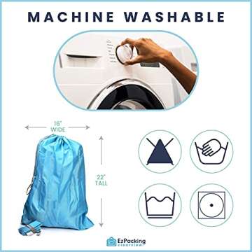 EzPacking Travel Laundry Bag with Drawstring/Foldable Compact Lightweight Small Travel Size for Suit...
