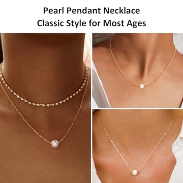 10mm Gold Pearl Necklace - Elegant Jewelry for Women
