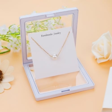 10mm Gold Pearl Necklace - Elegant Jewelry for Women