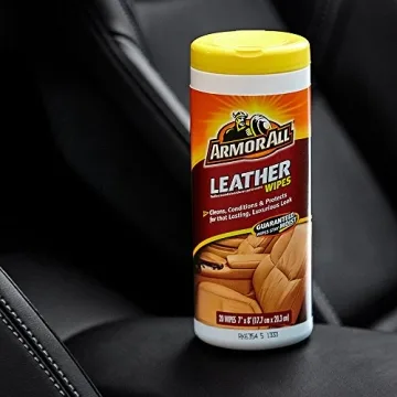 Armor All Leather Wipes for Cars and Motorcycles - 20 Count