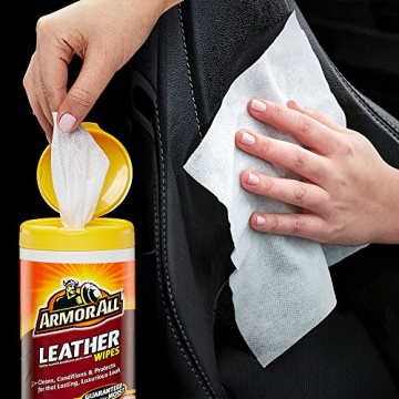 Armor All Leather Wipes for Cars and Motorcycles - 20 Count
