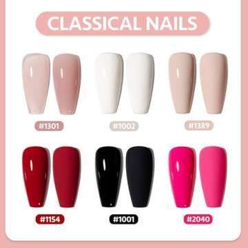 GAOY Classical Gel Nail Polish Set for Home Nail Art