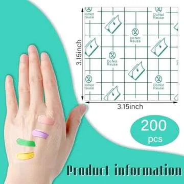 200 Pieces Makeup Hand Palette Single Use Makeup Mixing Palette Disposable Foundation Mixing Tray Ad...