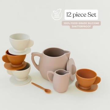 Marlowe & Co Silicone Classic Tea Set for Kids