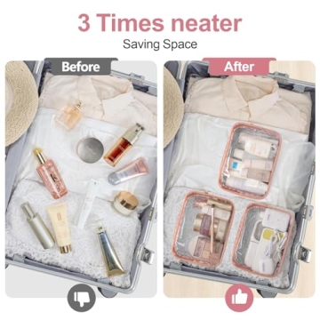 PACKISM Clear Makeup Bag - Ideal TSA Compliant Bag