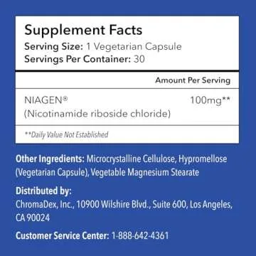 TRU NIAGEN 100mg NAD+ Boosting Capsules for Custom Wellness