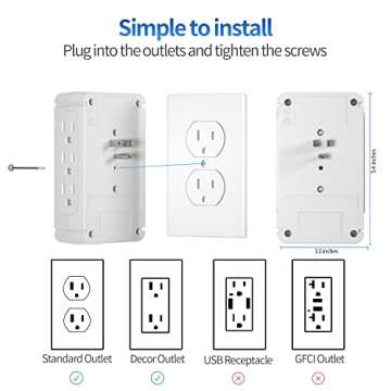 Power Charger Shelf with 11 Ports & Surge Protection