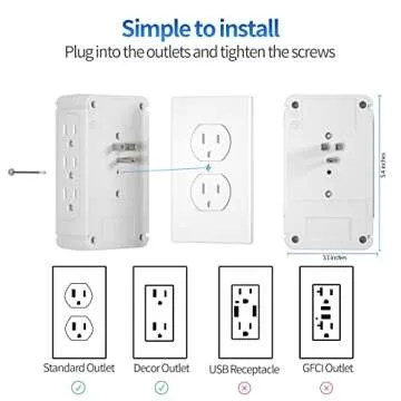 Power Charger Shelf with 11 Ports & Surge Protection