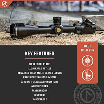 Athlon Optics Argos BTR GEN2 6-24x50 Riflescope - APMR FFP IR MIL, Black