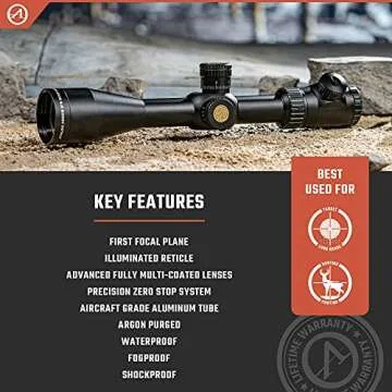 Athlon Optics Argos BTR GEN2 6-24x50 Riflescope - APMR FFP IR MIL, Black