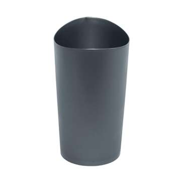 Elegant Rubbermaid Spa Works Vanity Wastebasket in Gunmetal Blue for Home and Office Use