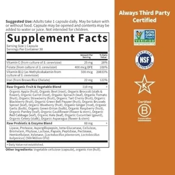 Vitamin Code Raw Iron Capsules Boost Energy Naturally