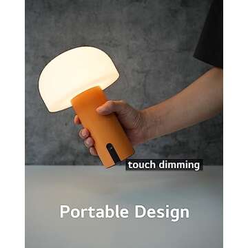 WEILAILUX Cordless Mushroom Table Lamp for All Occasions