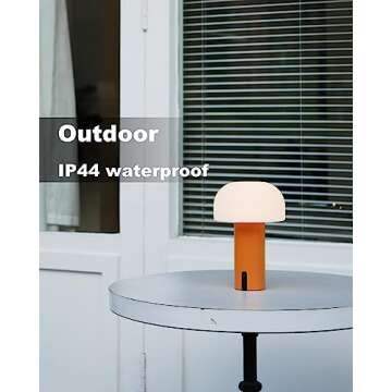 WEILAILUX Cordless Mushroom Table Lamp for All Occasions