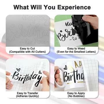 Black Permanent Vinyl Roll for All Cutting Machines - 12" x 11FT