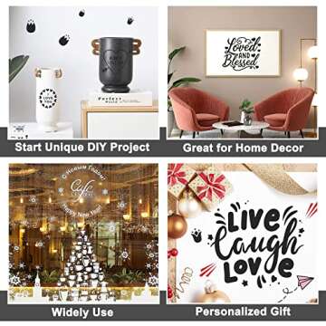 Black Permanent Vinyl Roll for All Cutting Machines - 12" x 11FT