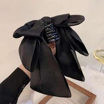 Elegant Bow Hair Claw Clips - French Style Clip Accessories