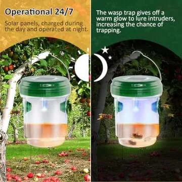X-PEST Solar Powered Wasp Trap - 4 Pack for Outdoor Pest Control