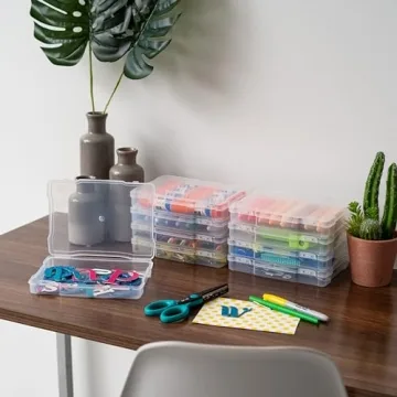 IRIS 5x7 Photo Organizer Box, 10-Pack for Crafting