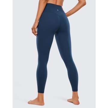 CRZ YOGA Womens Butterluxe High Waisted Yoga Leggings 25" - Double Seamed Buttery Soft Comfy Athleti...