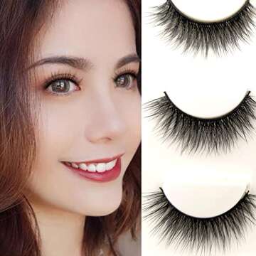 Korean Fiber Faux Mink Lashes - Reusable & Dramatic Style