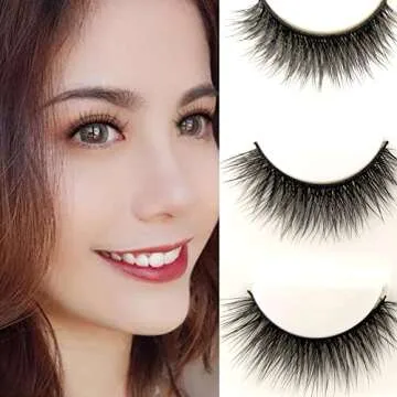 Korean Fiber Faux Mink Lashes - Reusable & Dramatic Style