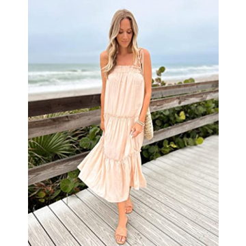 Elegant BTFBM Women Summer Maxi Dress with Ruffles