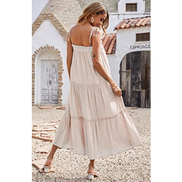 Elegant BTFBM Women Summer Maxi Dress with Ruffles